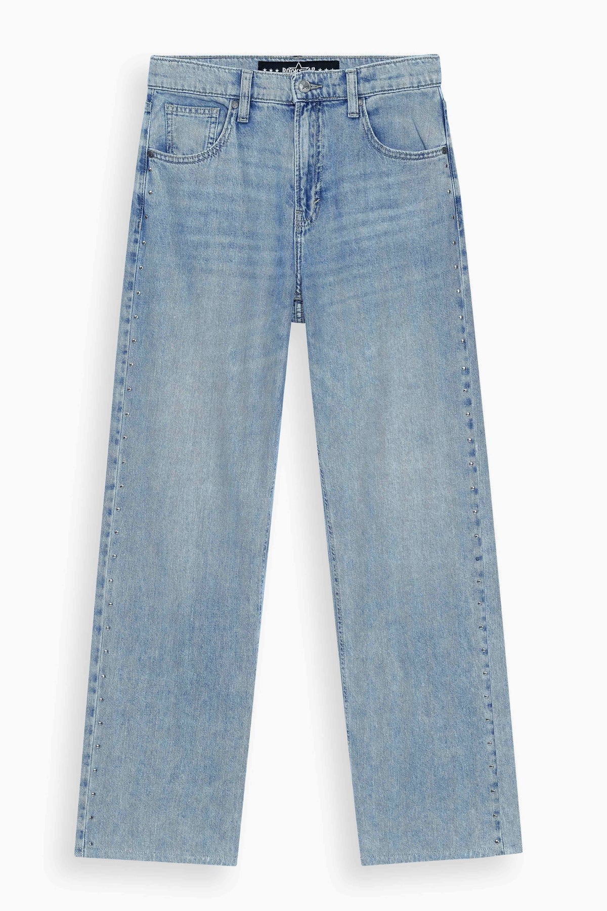 High Rise Wide Leg Stud Jeans