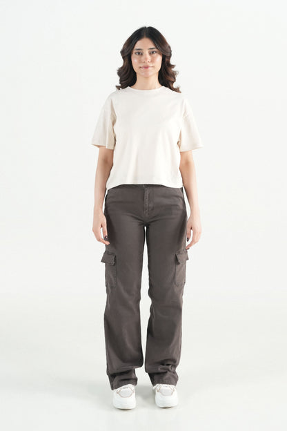 Brown Stretch Cargos