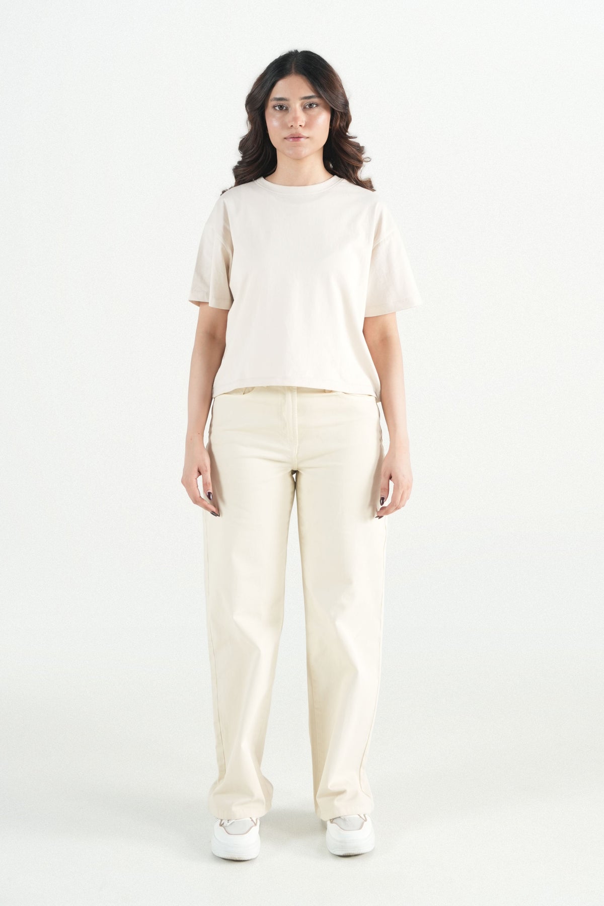 Vanilla Wide-Leg Jeans