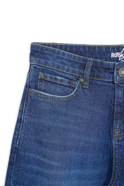 Loose Straight Fit Jeans Dark Blue