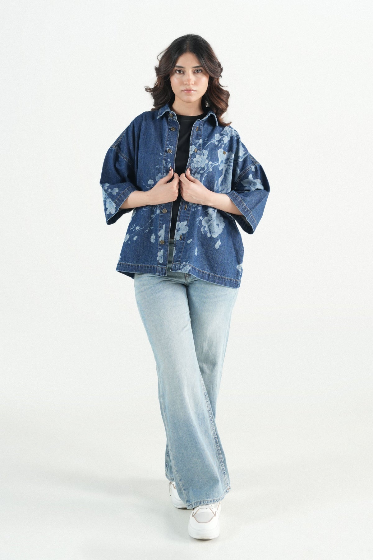 Button Down Floral Print Shirt