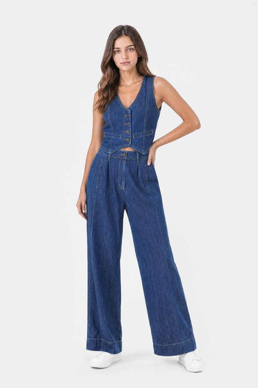 Lightweight Denim Limited Vest  Dark Blue